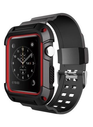 Replacement Band for Apple Watch Series 1/2/3 38/40mm Black/Red - v1629123578/N50139036A_1