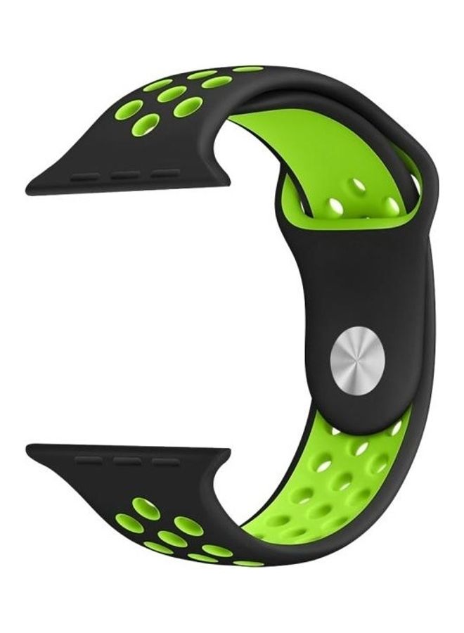 BGM Replacement Band for Apple Watch Series 1/2/3/4/5/6/SE 38/40mm Black/Green - Image 3