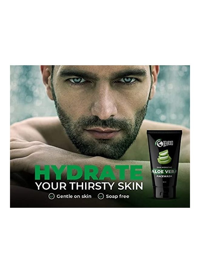 BEARDO Skin Hydrating Aloe Vera Facewash Black 100ml - Image 2