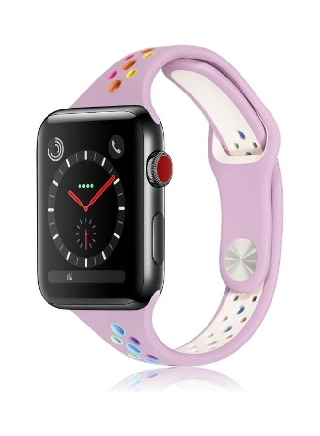 BGM - Replacement Wrist Strap For Apple Watch Series SE/6/5/4 40mm And 3/2/1 38mm Purple - Image 1