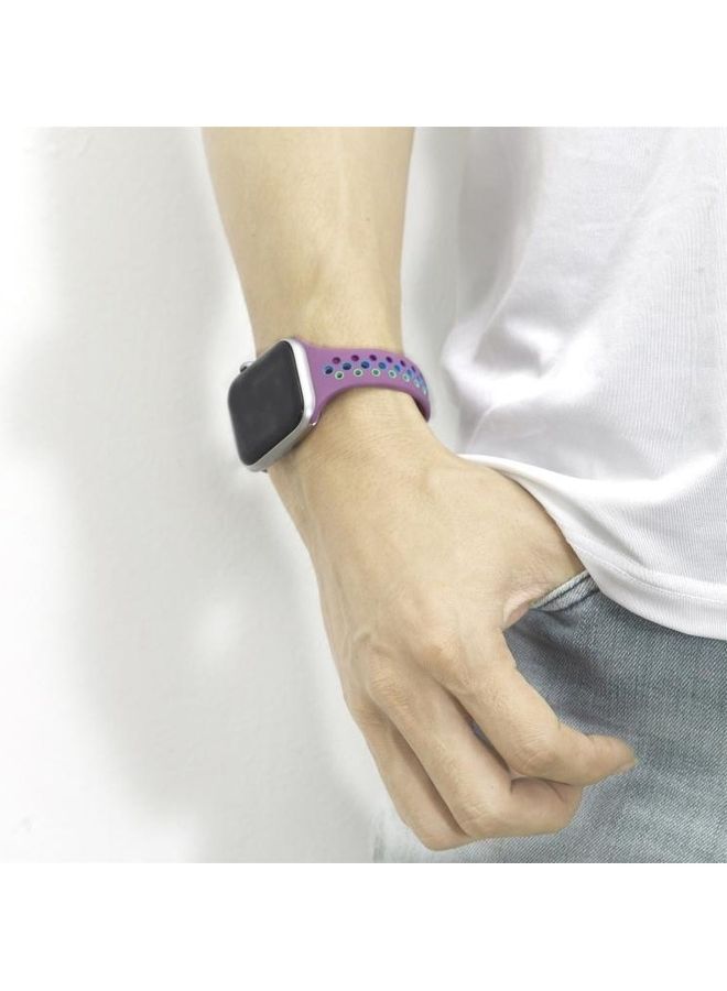 BGM - Replacement Wrist Strap For Apple Watch Series SE/6/5/4 40mm And 3/2/1 38mm Purple - Image 1