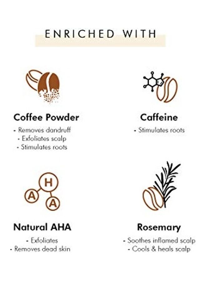 إم كافيين مقشر فروة الرأس نيكد آند رو بالقهوة بني 250جرام - Image 2