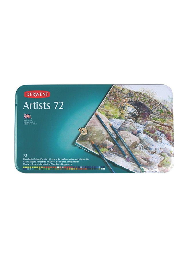 Derwent Pack Of 72 Colored Pencil Set Multicolour - Image 2