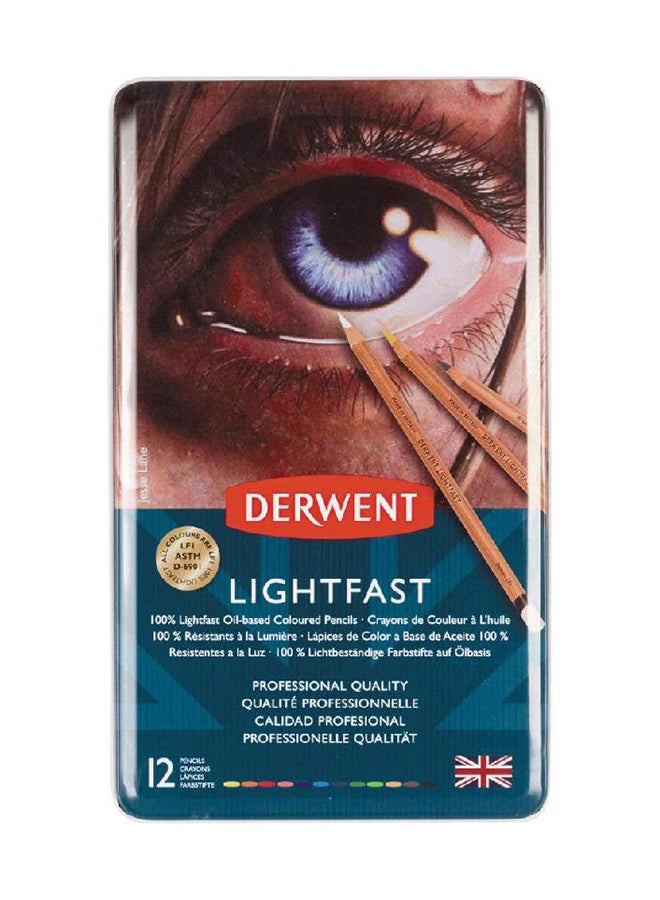 Derwent Pack Of 12 Colored Pencils Set Multicolour - Image 1