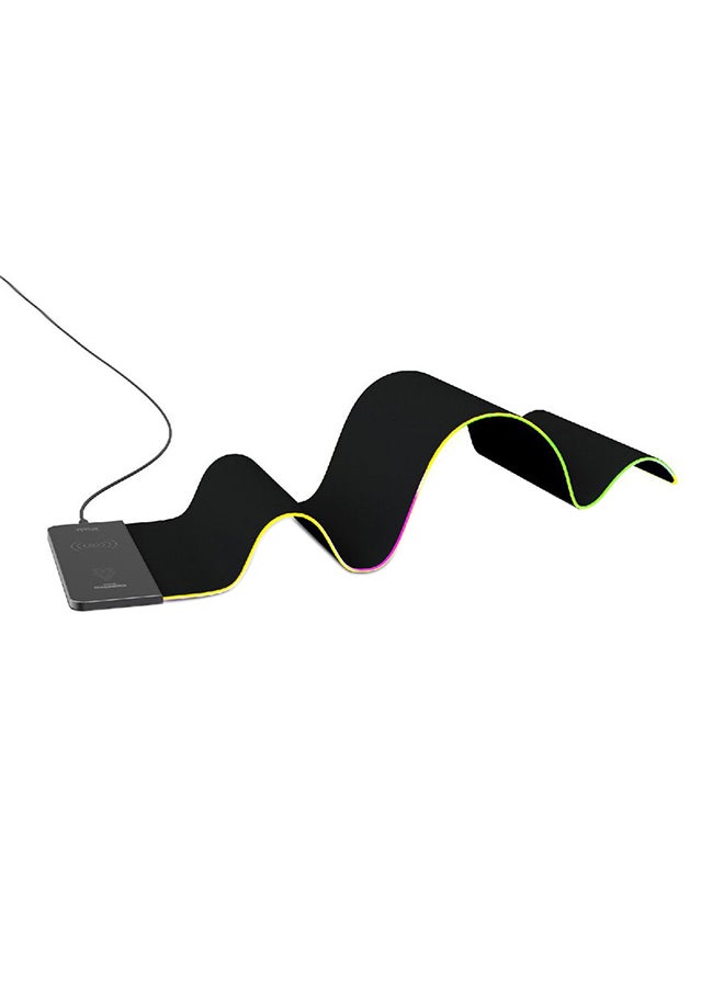 VERTUX Anti-Friction LED Gaming Mouse Pad With 15W Wireless Charger  - Image 1