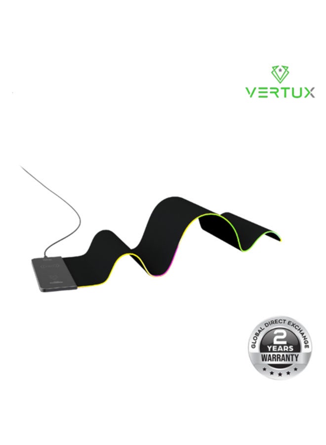 VERTUX Anti-Friction LED Gaming Mouse Pad With 15W Wireless Charger  - Image 2