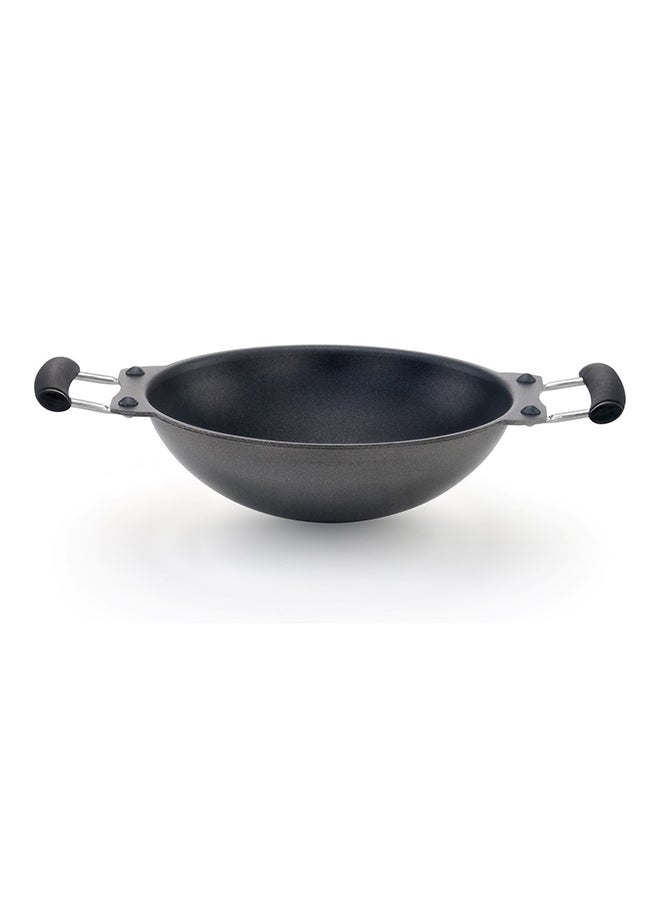 Mithra Non Stick Kadai With Lid Black 24cm  - Image 2