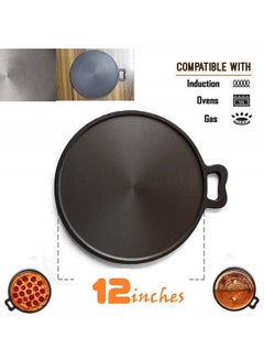 Ayda Pre-Seasoned Cast Iron Dosa Tawa Griddle Black 12inch  - Image 3