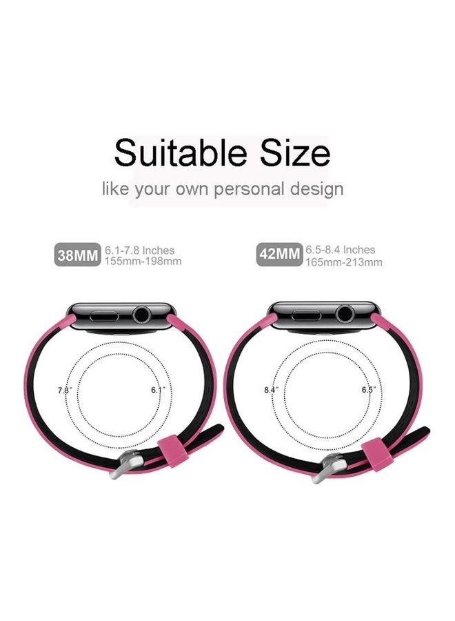 BGM - Honeycomb Replacement Strap For Apple Watch Series 6/SE/5/4 40mm And 3/2/1 38mm Pink/Black - Image 1