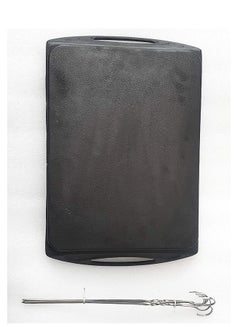 ايدا طبق شواء مصنوع من حديد الزهر ومطلي مسبقا لون أسود 26x33x6سم  - Image 3