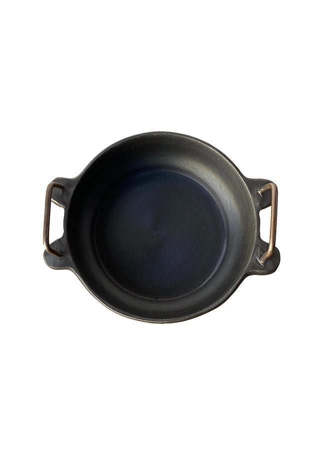 Ayda - Pre-Seasoned Cast Iron Kadai With Lid Black 17cm - Image 1