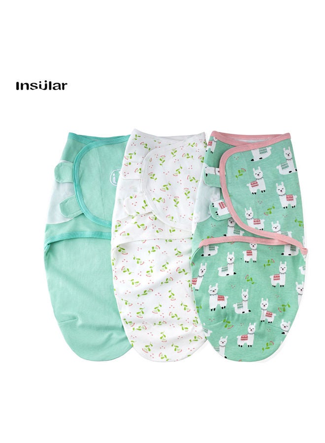 insular 3-Piece Soft Breathable Newborn Baby Swaddle Wrap Set  - Image 2