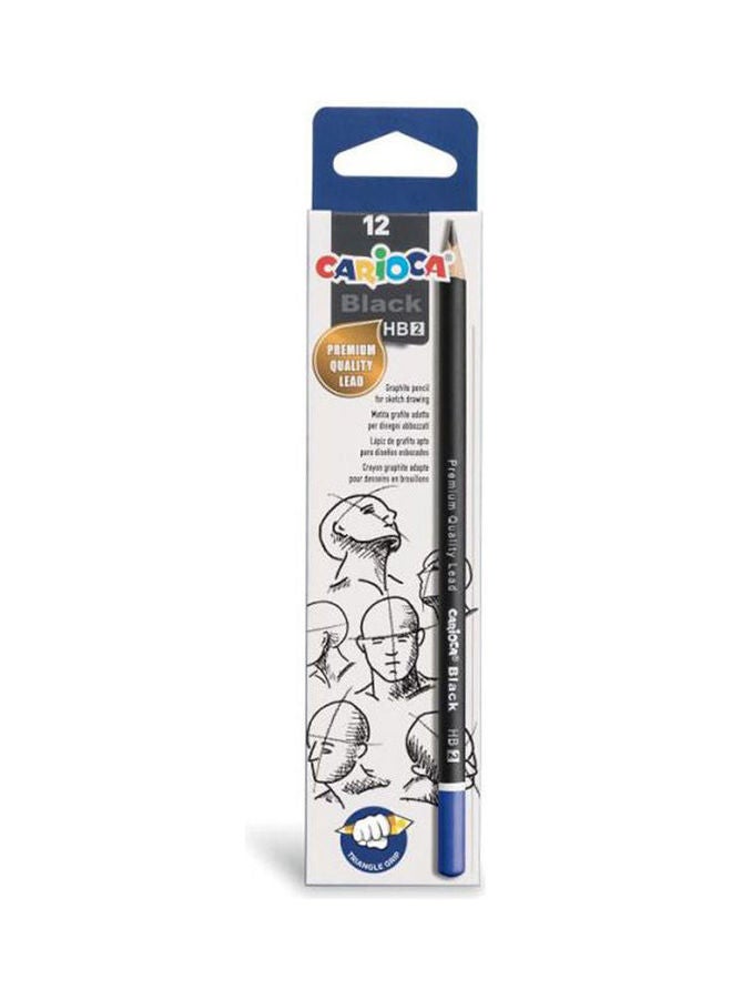 carioca Graphite Pencils Hb - 12 Pcs Black 