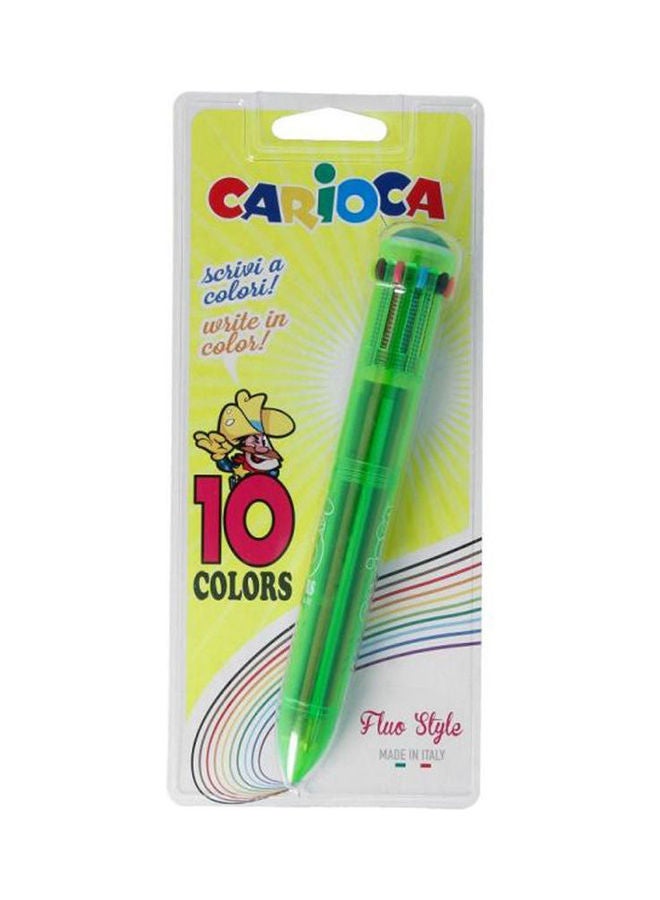 carioca 10 Colors Pen Fluo Green - Image 1
