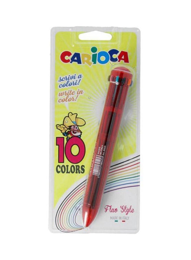 10 Colors Pen Fluo Red