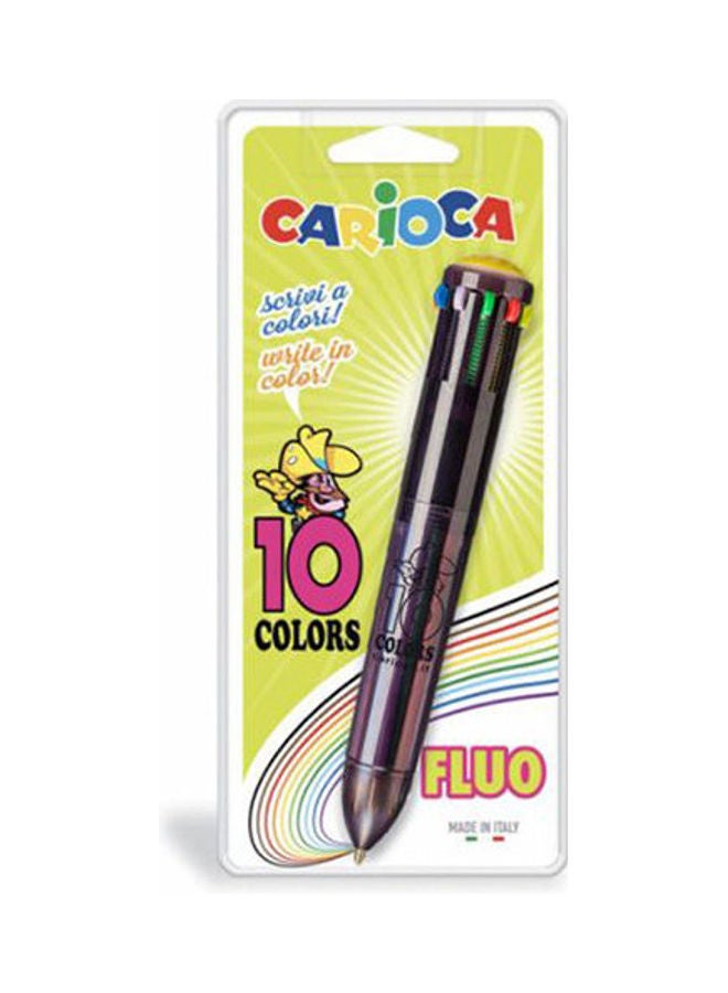 10 Colors Pen Fluo Black