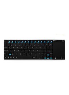 Mini Stainless Steel Cover Wireless Keyboard Black