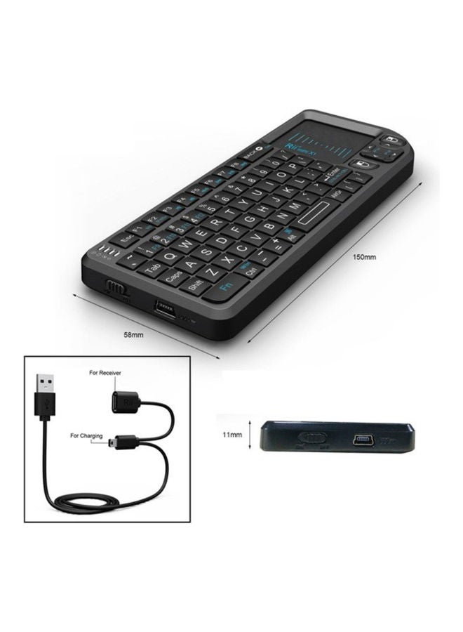 Mini X1 Portable Wireless Keyboard Black
