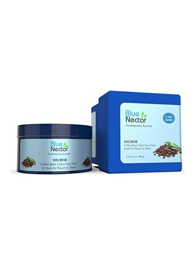 Blue Nectar Coffee Bean Ubtan Face Pack Blue 100grams  - Image 1