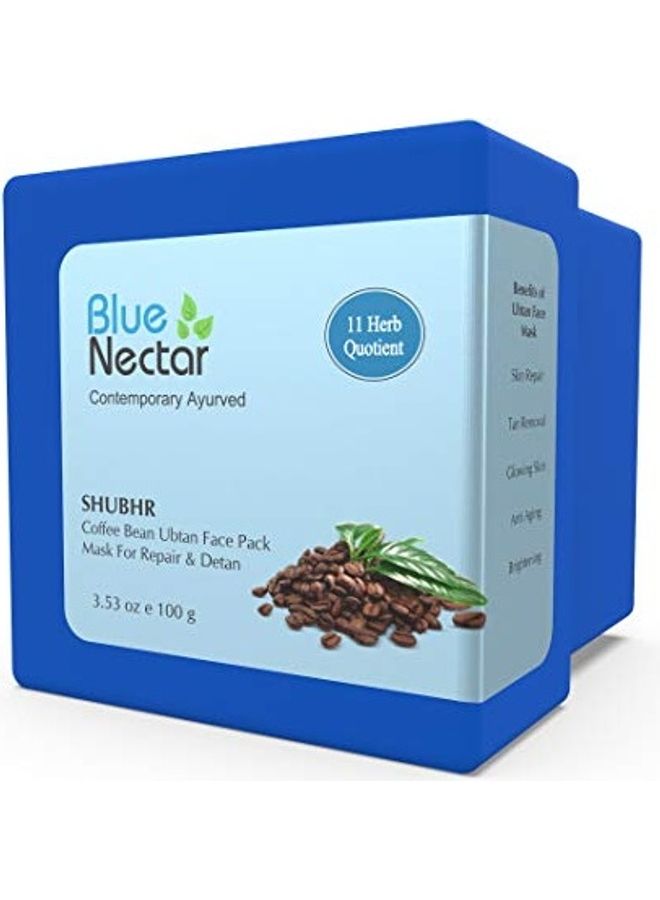 Blue Nectar Coffee Bean Ubtan Face Pack Blue 100grams  - Image 3