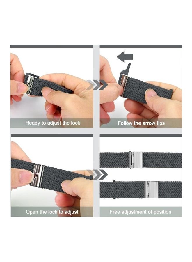 BGM Replacement Strap Watchband For Apple Watch Series 6/SE/5/4/3/2/1  42 - 44mm Gray - Image 4