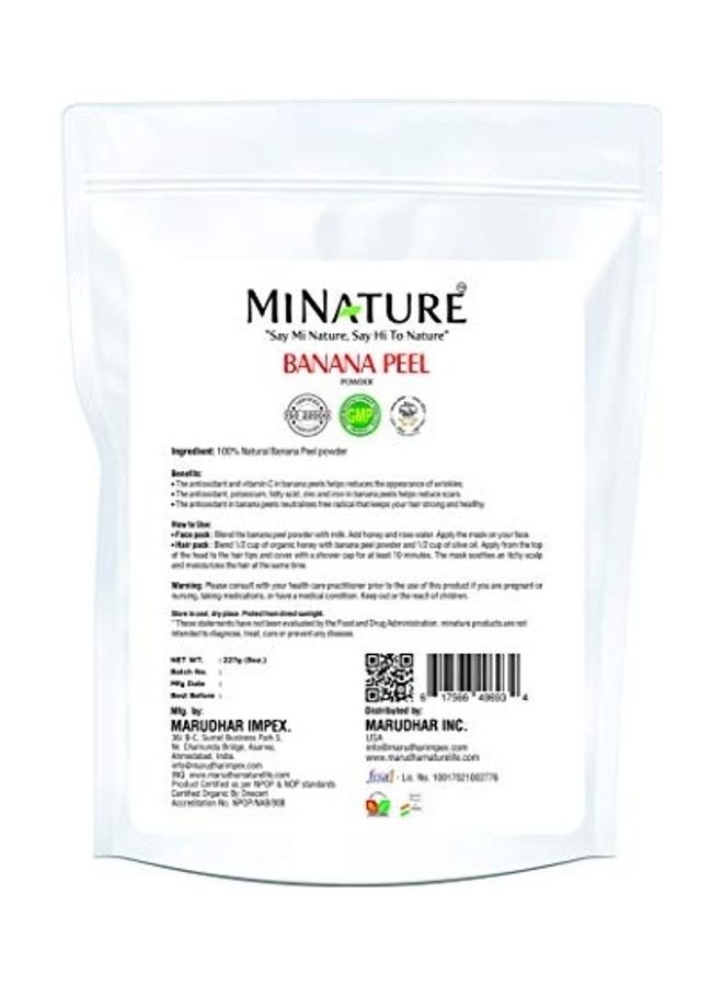 mi nature - Banana Peel Powder For Skin Care Green 227grams - Image 1