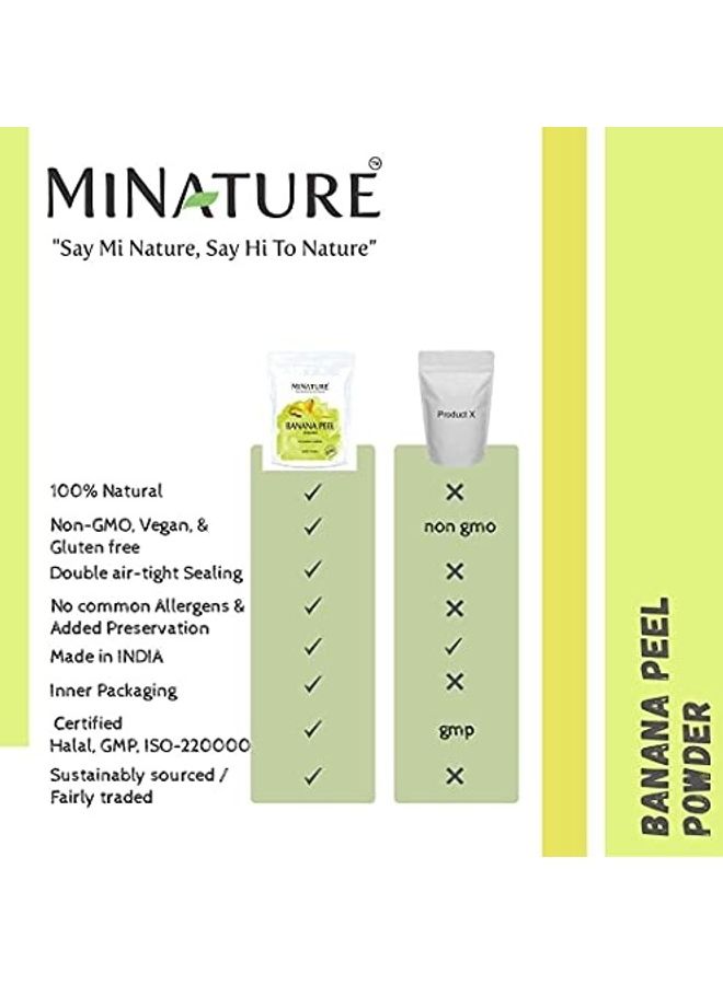 mi nature - Banana Peel Powder For Skin Care Green 227grams - Image 1