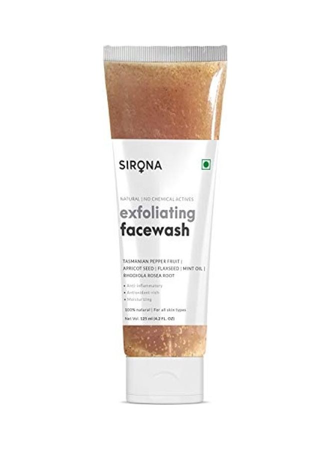 Sirona Exfoliating Natural Face Wash for Men & Women Brown 125ml - Image 2