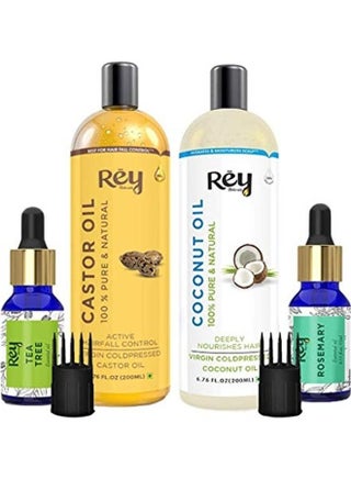 Pack of 4 Hair Oil Kit Multicolour 200ml - v1629127538/N50142756A_1