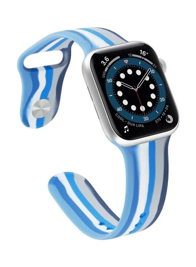 BGM Rainbow Silicone Watchband For Apple Watch Series 6/SE/5/4 44mm - 3/2/1 42mm Multicolour - Image 3