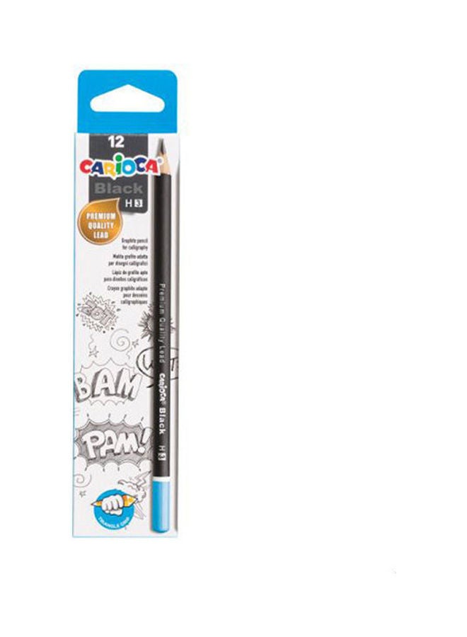 carioca Graphite Pencils H - 12 Pcs Black - Image 1