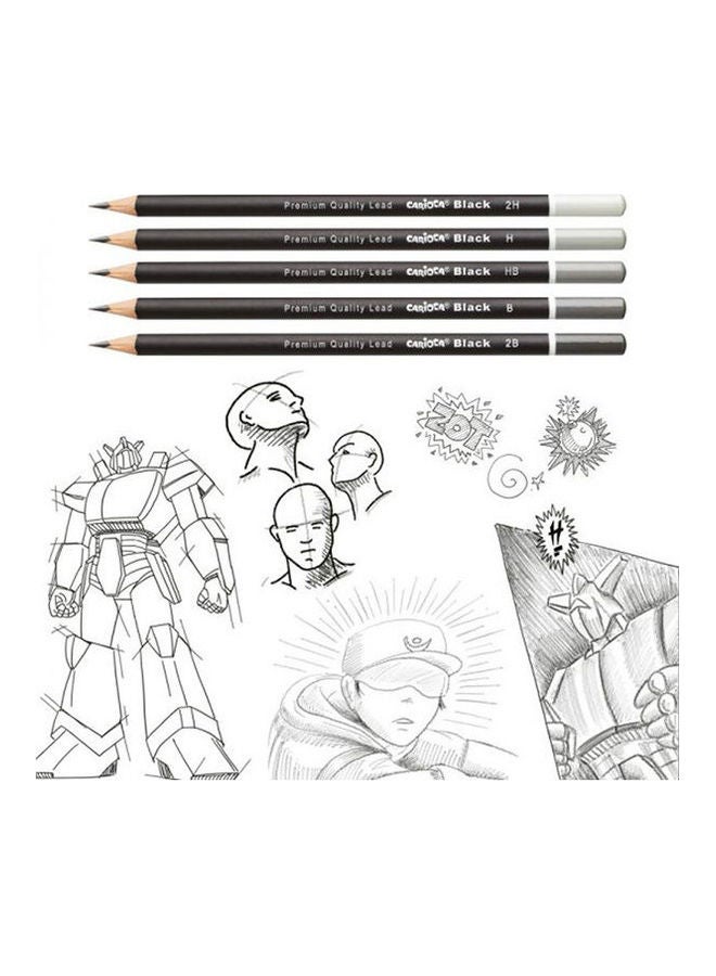 carioca Graphite Pencils H - 12 Pcs Black - Image 2