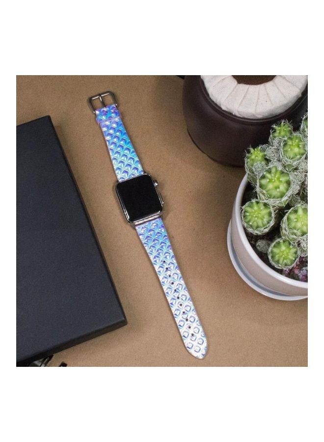 BGM Fish Scale Texture Replacement Strap For Apple Watch 6/SE/5/4 44mm And 3/2/1 42mm Multicolour - Image 4
