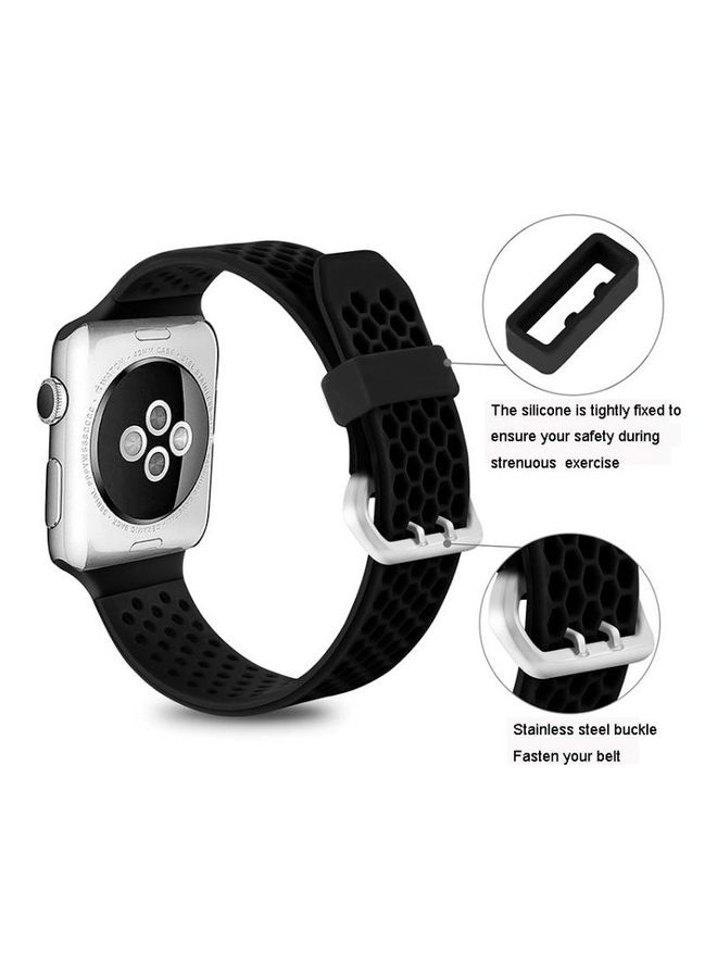 BGM Replacement Band for Apple Watch Series 1/2/3/4/5/6/SE 38/40mm Black - Image 4