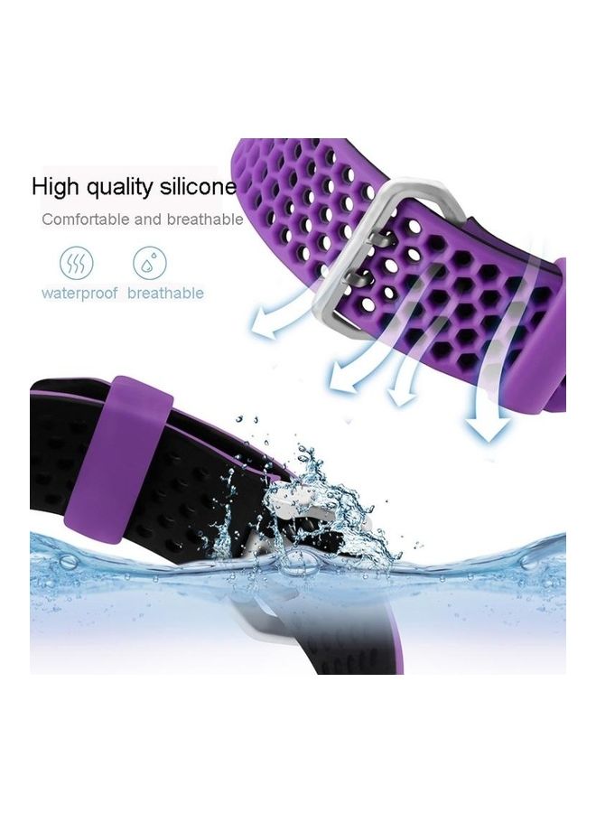 BGM Replacement Wrist Strap For Apple Watch Series SE/6/5/4 44mm And 3/2/1 42mm Purple/Black - Image 3