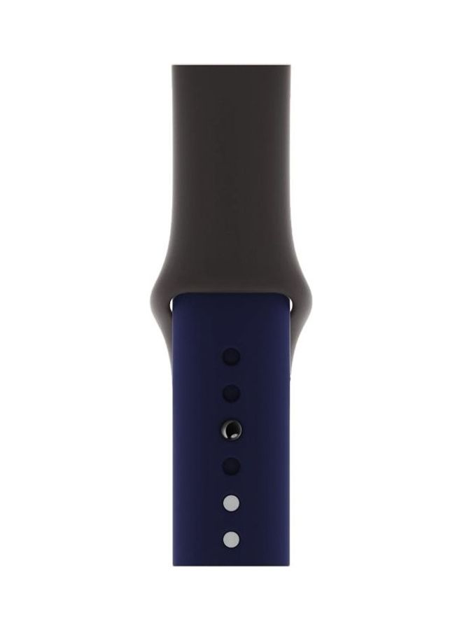 BGM Silicone Band For Apple Watch Series 3/2/1 42mm Dark Grey/Blue - Image 2