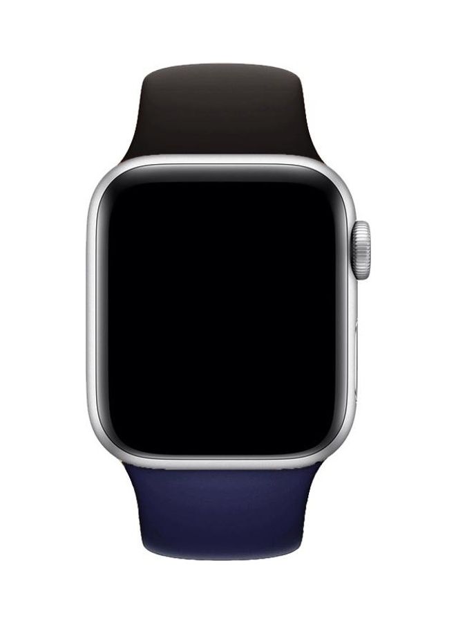 BGM Silicone Band For Apple Watch Series 3/2/1 42mm Dark Grey/Blue - Image 3