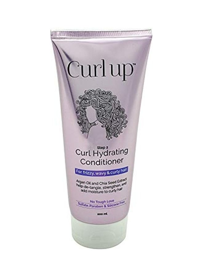 Curl Up Hydrating Silicone Free Conditioner White 200ml  - Image 1