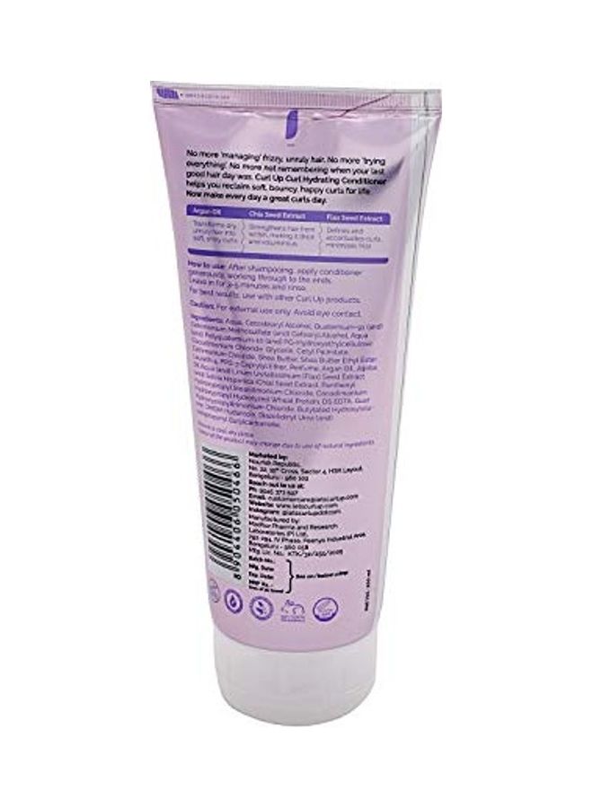 Curl Up Hydrating Silicone Free Conditioner White 200ml  - Image 3