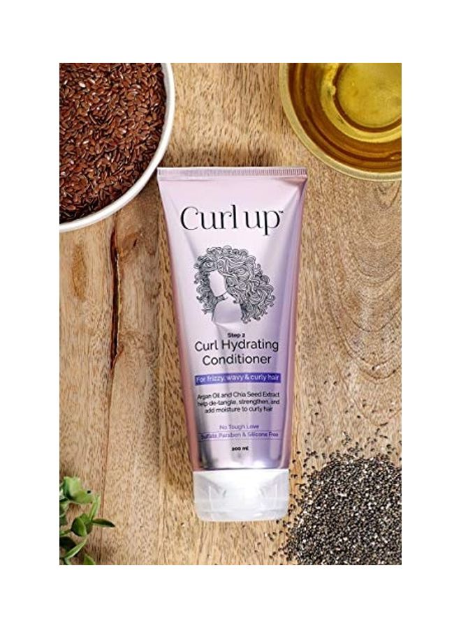 Curl Up Hydrating Silicone Free Conditioner White 200ml  - Image 4