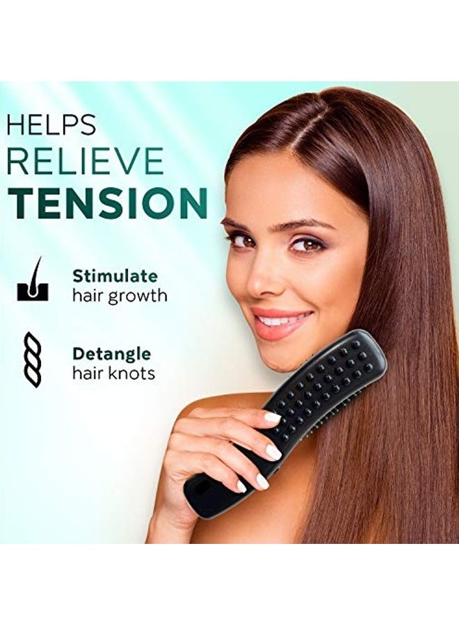 أي كونيك فرشاة تدليك فروة الرأس تعمل بالاهتزاز 3 في 1 أسود - Image 4