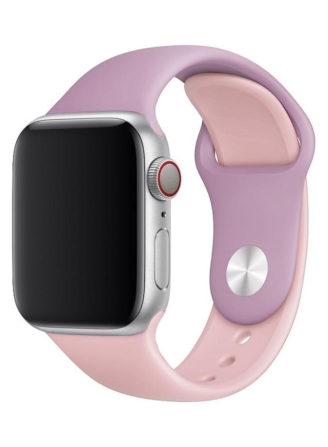 BGM Silicone Watch Band For Apple Watch Series 3/2/1 38mm Purple/Pink - Image 1