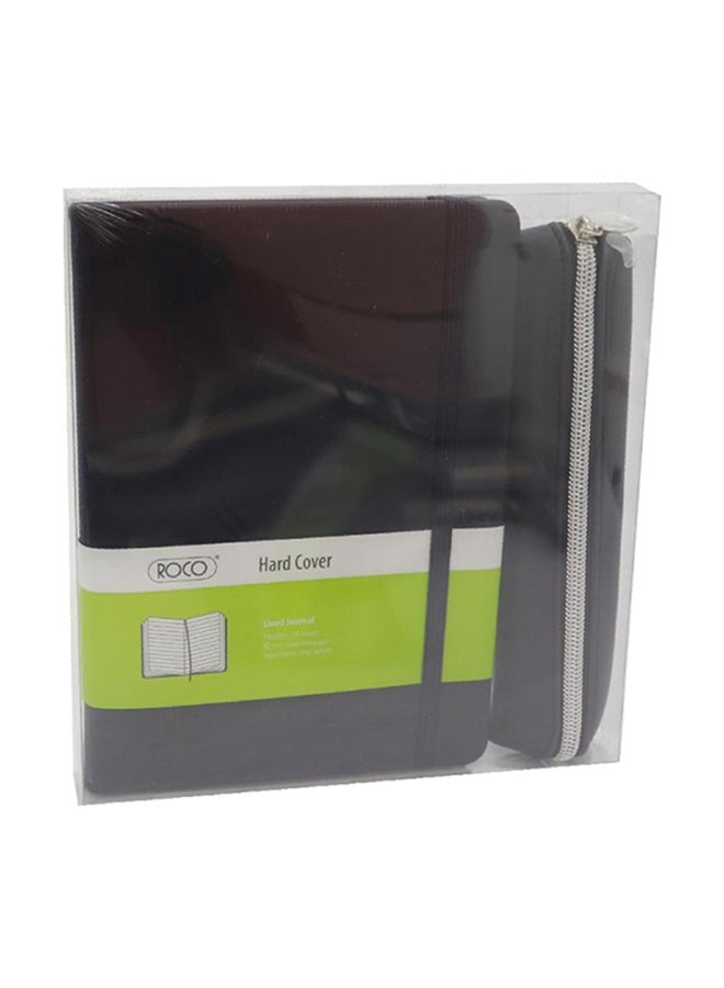 روكو طقم أدوات مكتبية ودفتر يوميات أسود - Image 1