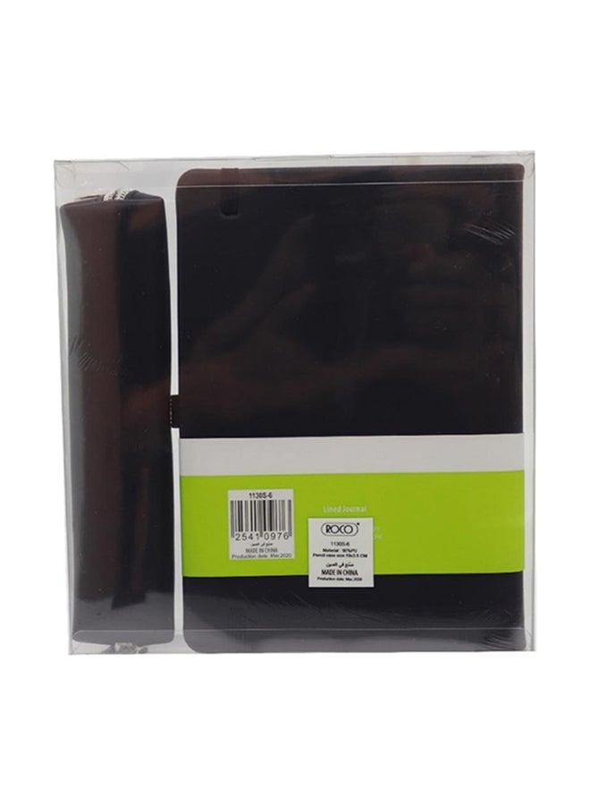 روكو طقم أدوات مكتبية ودفتر يوميات أسود - Image 2