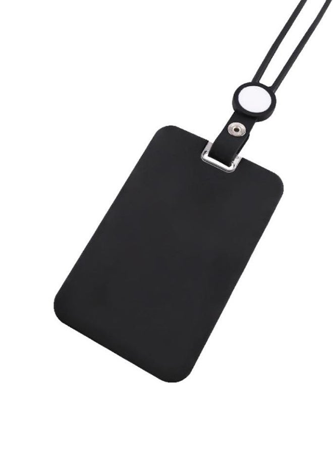 روكو حامل بطاقة الهوية بحبل قصير مع حبل من السيليكون أسود - Image 2