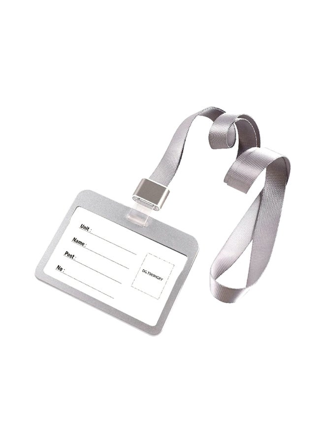 روكو حامل بطاقة الهوية بشريط قصير فضي - Image 2