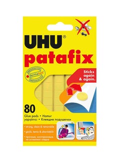 Patafix Removable And Reusable Glue Pads Yellow