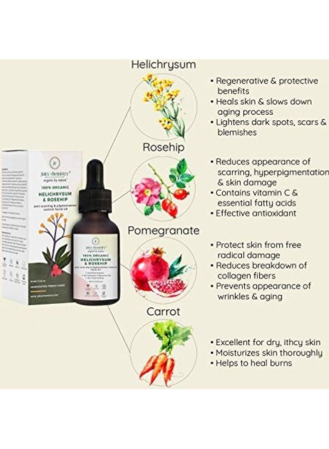 Juicy Chemistry Organic Facial Oil Multicolour 10ml  - Image 2