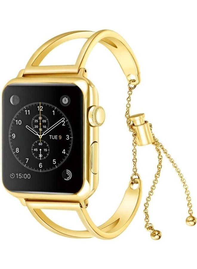 BGM Replacement Strap Watchband For Apple Watch Series 6/SE/5/4/3/2/1  42 - 44mm Gold - Image 1