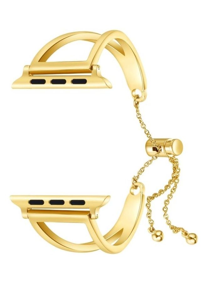 BGM Replacement Strap Watchband For Apple Watch Series 6/SE/5/4/3/2/1  42 - 44mm Gold - Image 2